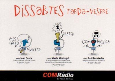 POSTAL PV04989: Publicidad Dissabtes tarda vespre COMRAdio