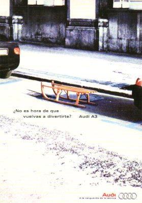 POSTAL PV05745: Publicidad Audi 3 trineo