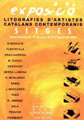 POSTAL PV05750: Publicidad exposicio litografies d'artistes catalans contemporanis. Hotel Estela Sitges 2000