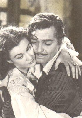 POSTAL PV05754: Vivien Leigh y Clark Gable en escena Lo que el viento se llevo, Fotogramas serie mios