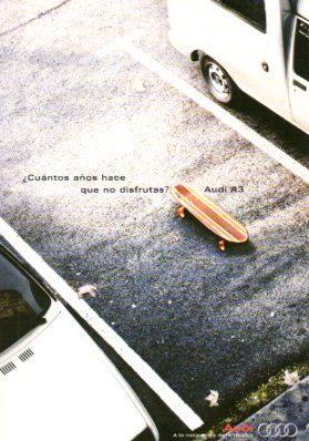 POSTAL PV05744: Publicidad Audi 3 monopatin