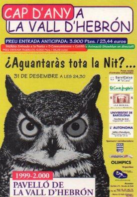POSTAL PV05657: Publicidad Cap d'Any a La Vall d'Hebron 1999-2000