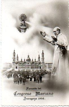 POSTAL PV05663: Recuero Congreso Mariano, Zaragoza 1954