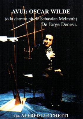 POSTAL PV05782: Publicidad obra Oscar Wilde amb Alfred Lucchetti , Artenbrut Teatre