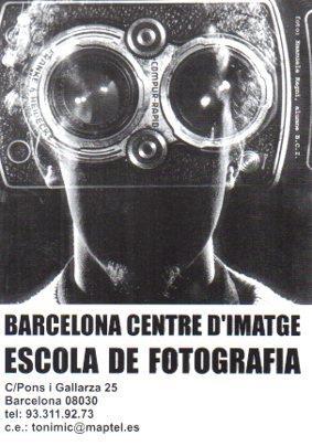 POSTAL PV05772: Publicidad Barcelona Centre d'Imatge, Escola de Fotografia, Barcelona