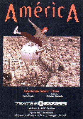 POSTAL PV05777: Publicidad America espectaculo comico en Teatre Malic, Barcelona