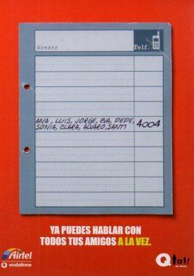 POSTAL PV05821: Publicidad Qtal de Airtel