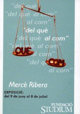 POSTAL PV05834: Exposicio Merce Ribera a Fundacio Studium, Girona 
