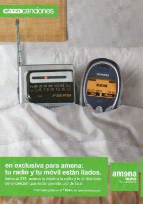 POSTAL PV05817: Publicidad Amena auna cazacanciones