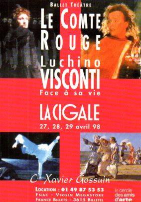POSTAL PV05810: Le Comte Rouge Cia Xavier Gossuin, La Cigale