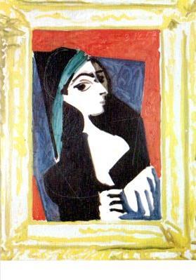 POSTAL PV05445: Retrato de Jaqueline por Picasso