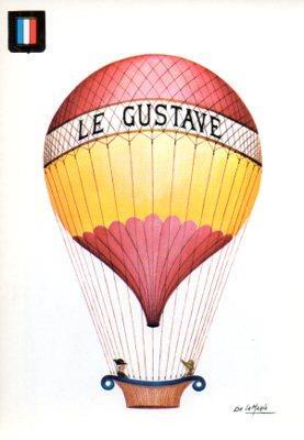 POSTAL PV05447: La conquista del espacio. Nº 1 Globo de Letitia Sage 1785