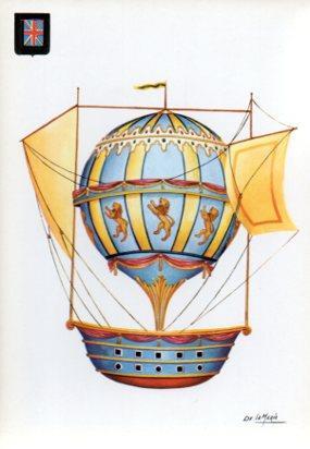 POSTAL PV05448: La conquista del espacio. Nº 4 Globo de Jonathan 1785