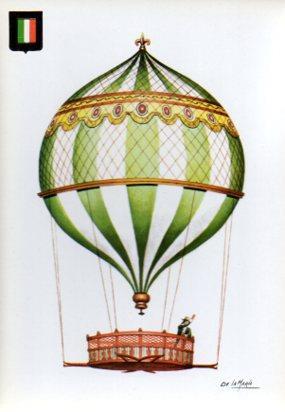 POSTAL PV05450: La conquista del espacio. Nº 6 Globo de Fedele Carmine 1788