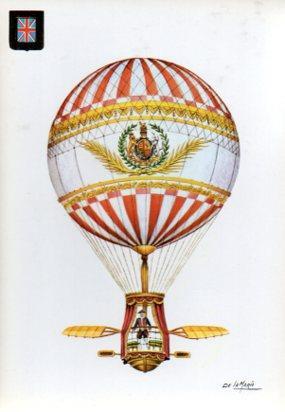 POSTAL PV05451: La conquista del espacio. Nº 7 Globo de Lunardi 1785