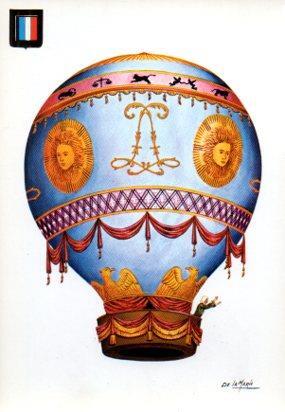 POSTAL PV05452: La conquista del espacio. Nº 8 Globo frances 1783