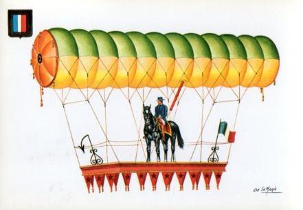 POSTAL PV05456: La conquista del espacio. Nº 3 Globo de Tetu Brissy 1798