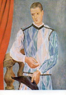 POSTAL PV05429: Arlequin por Picasso