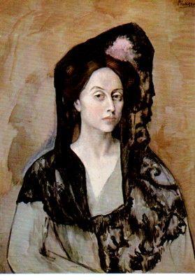 POSTAL PV05434: Retrato de la Sra. Canals por Picasso