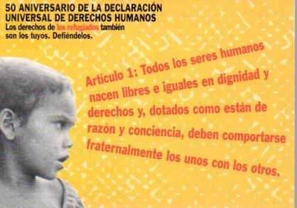 POSTAL PV05561: Acnur 50 Aniversario Declaracion Derechos Humanos Art. 1