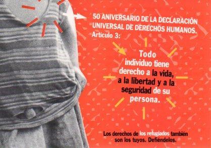POSTAL PV05562: Acnur 50 Aniversario Declaracion Derechos Humanos Art. 3