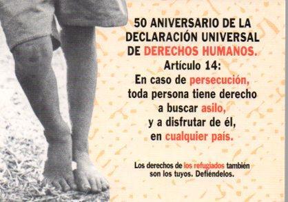 POSTAL PV05563: Acnur 50 Aniversario Declaracion Derechos Humanos Art. 14