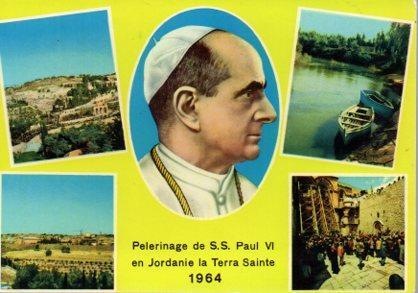 POSTAL PV05568: Pelerinage de S.S. Paul VI en Jordanie la Terra Sainte 1964