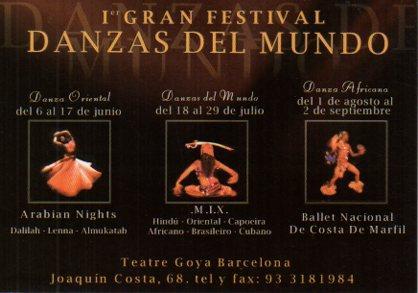 POSTAL PV05553: 1er Gran Festival Danzas del Mundo en Barcelona