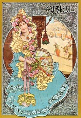 POSTAL PV05477: Serie Modernista nº 4 Abril