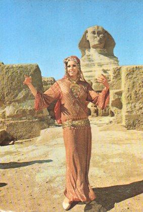 POSTAL PV05911: The Ballerina Farida Fahmy at the Sphinx of Giza
