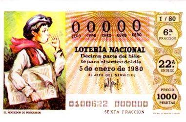POSTAL PV05534: Decimo Sorteo del Niño. Año 1980