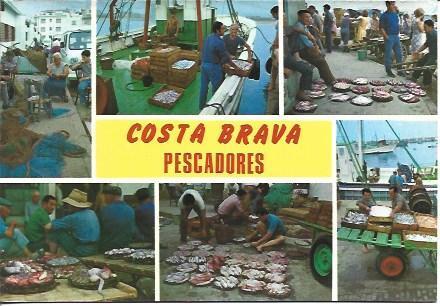 POSTAL A3894: Pescadores en la Costa Brava
