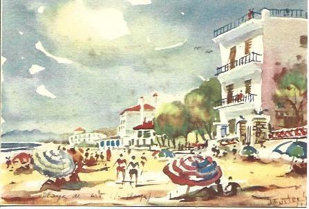 POSTAL A3829: J. Fruitos. Playa de Platja d'Aro