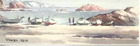 POSTAL A3818: Ramon Reig. S'Illeta de Tossa de Mar