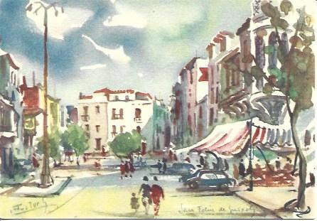 POSTAL A3805: J. Fruitos. Paseo de Sant Feliu de Guixols