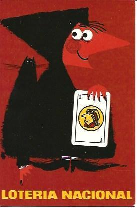 POSTAL A3786: Cartel Loteria de Fermin Hernandez Garbayo