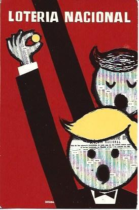 POSTAL A3789: Cartel Loteria de Eduardo Barahona Collado