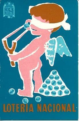 POSTAL A3783: Cartel Loteria de Sebastian Rey Padilla