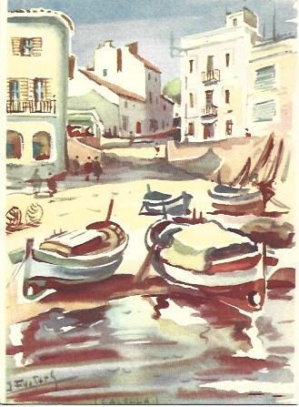 POSTAL A3801: J. Fruitos. Playa de Calella