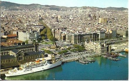 POSTAL A3998: Vista de Barcelona desde el mar