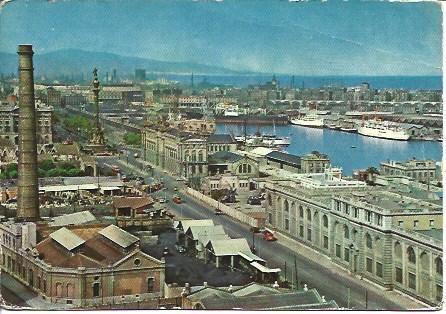 POSTAL A4001: Vista general del puerto de Barcelona