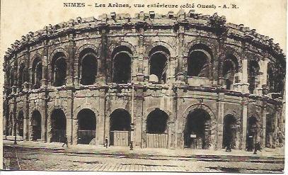 POSTAL A3498: Vista oeste de Les Arenes de Nimes