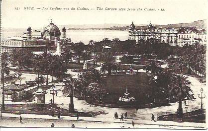 POSTAL A3463: Jardines y Casino de Niza