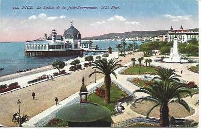 POSTAL A3468: Palais de la Jete Promenade de Niza