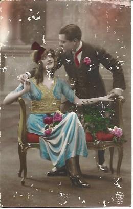 POSTAL A3385: Pareja de enamorados