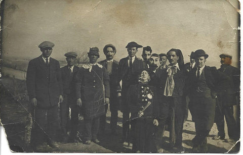 POSTAL A3362: Grupo de hombres de principios del siglo XX