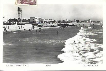 POSTAL A3704: Playa de Castelldefels