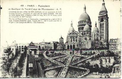 POSTAL A3573: Funicular de Paris
