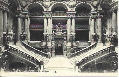 POSTAL A3566: Vista general de la escalera de la Opera de Paris