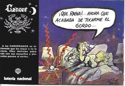 POSTAL A3596: Cancer. Serie Zodiaco y Loteria
